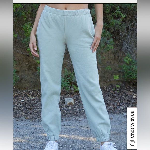 John Galt Sage Green Rosa Sweatpants O/S - Picture 2 of 16